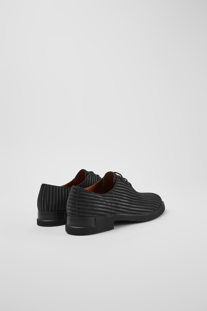 Back view of Twins Black nubuck shoes for women