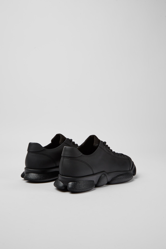 Back view of Karst Black leather shoes for women