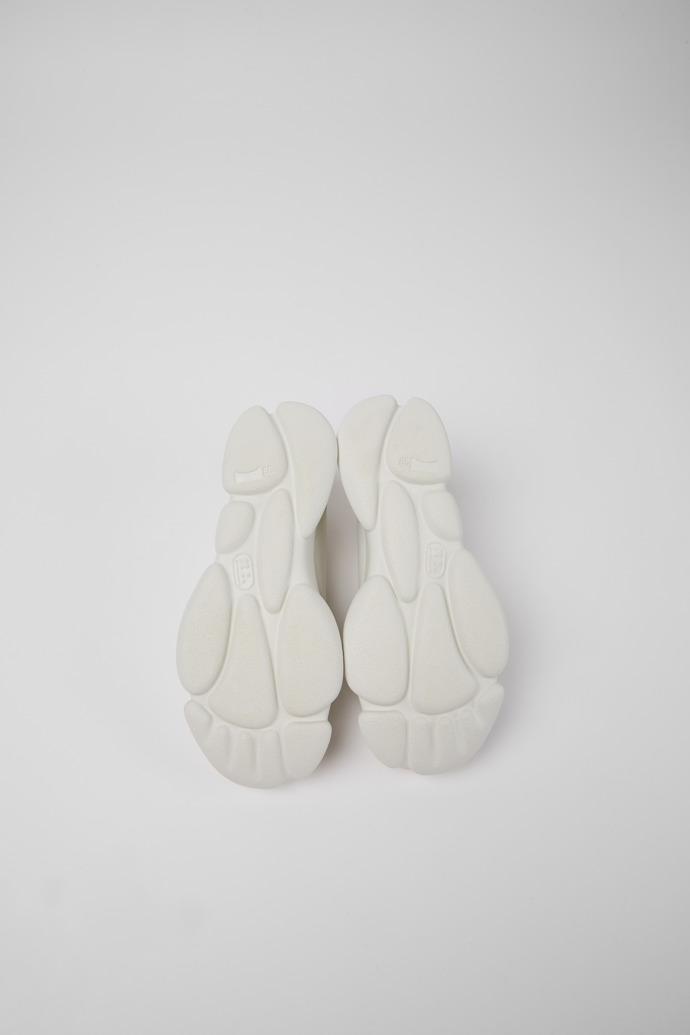 The soles of Karst White leather shoes for women