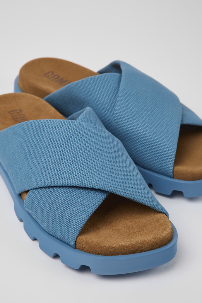 Brutus Sandal Sandalias azules de algodón reciclado para mujer