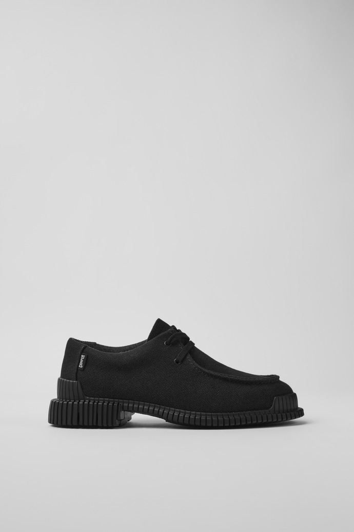 Pix Chaussures en coton et cuir noirs pour femme