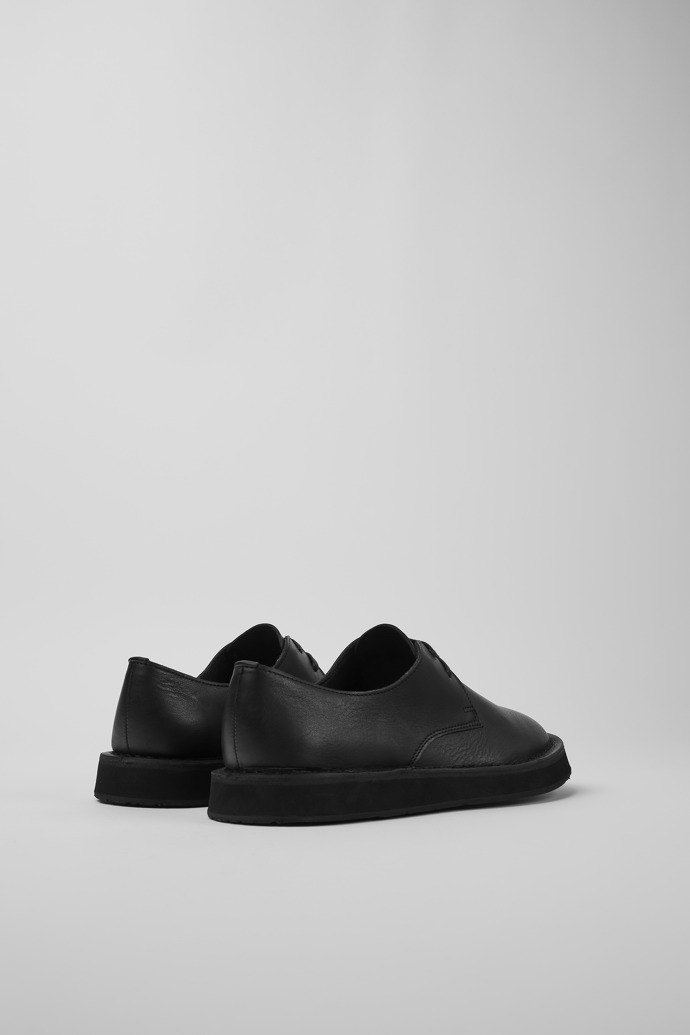 Back view of Brothers Polze Black leather shoes for women