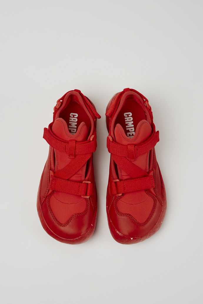 Overhead view of Peu Stadium Red semi-open sneakers for women