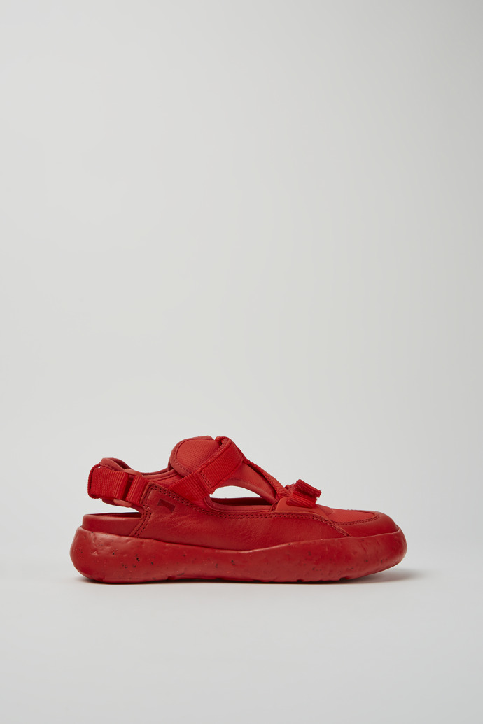Side view of Peu Stadium Red semi-open sneakers for women