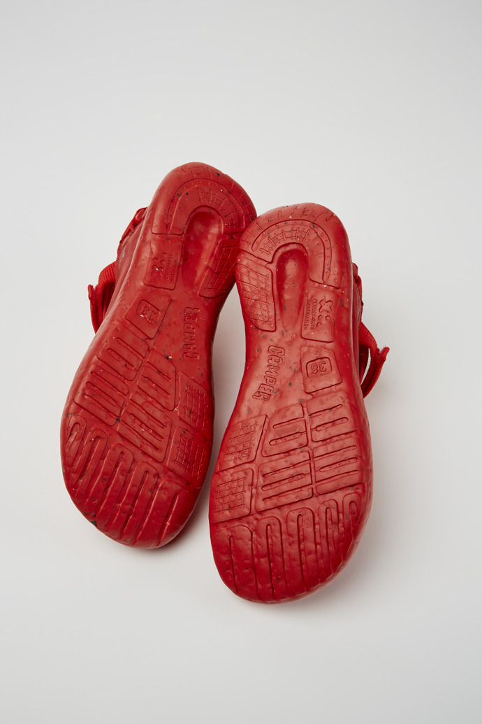 The soles of Peu Stadium Red semi-open sneakers for women