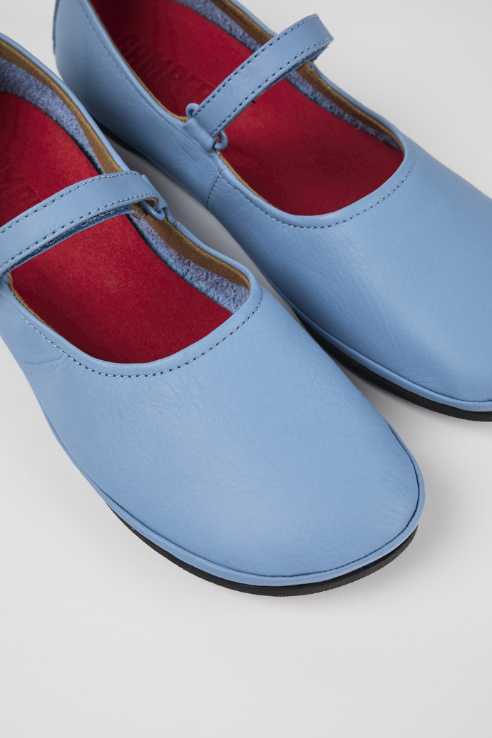 Close-up view of Right Blue Leather Mary Jane for Women