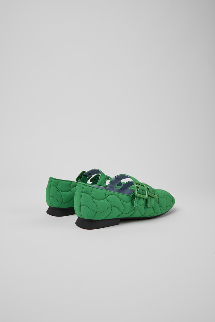 Back view of Casi Myra Green recycled PET shoes for women