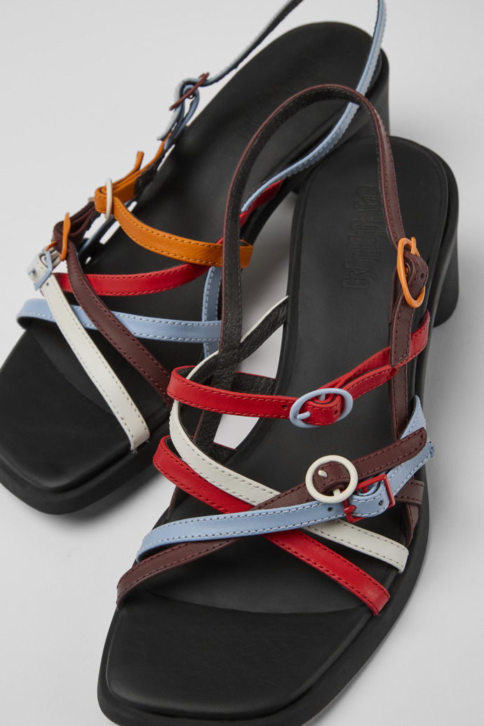 Close-up view of Twins Multicolored sandals for women