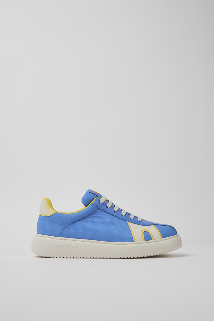 Side view of Runner K21 Blue and white sneakers for women