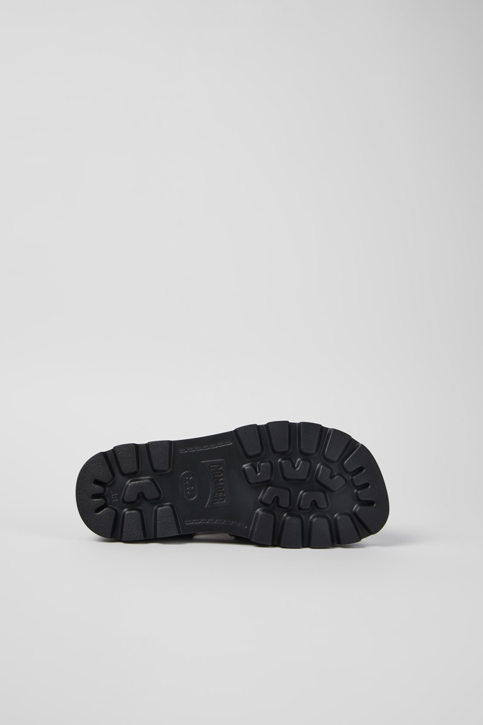 The soles of Brutus Sandal Black Leather Sandal for Women