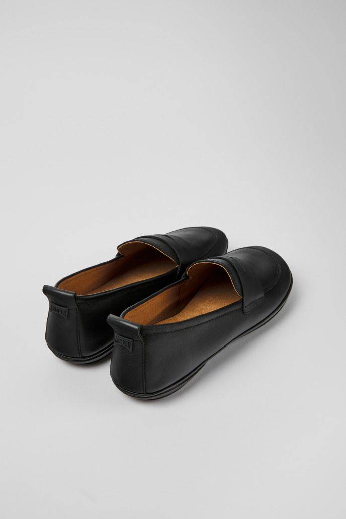 Back view of Right Black leather shoes for women