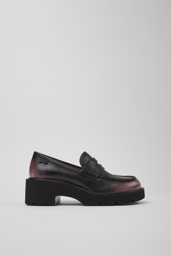 Milah Mocasines de piel negra para mujer.