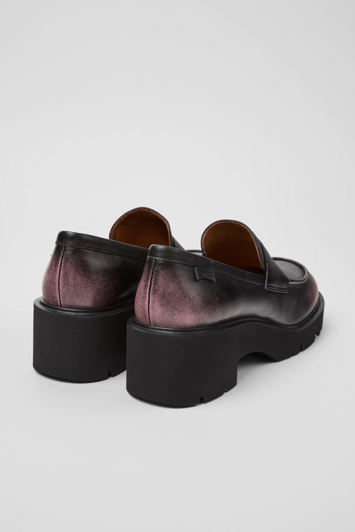 Milah Mocasines de piel negra para mujer.