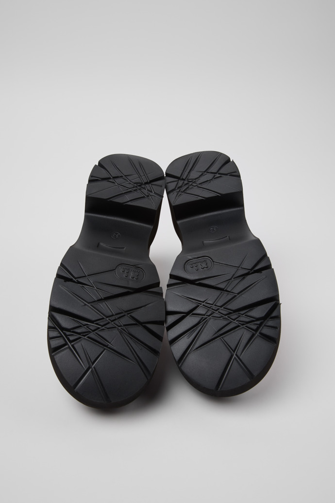 The soles of Twins Multicolor Leather Moccasins for Women.
