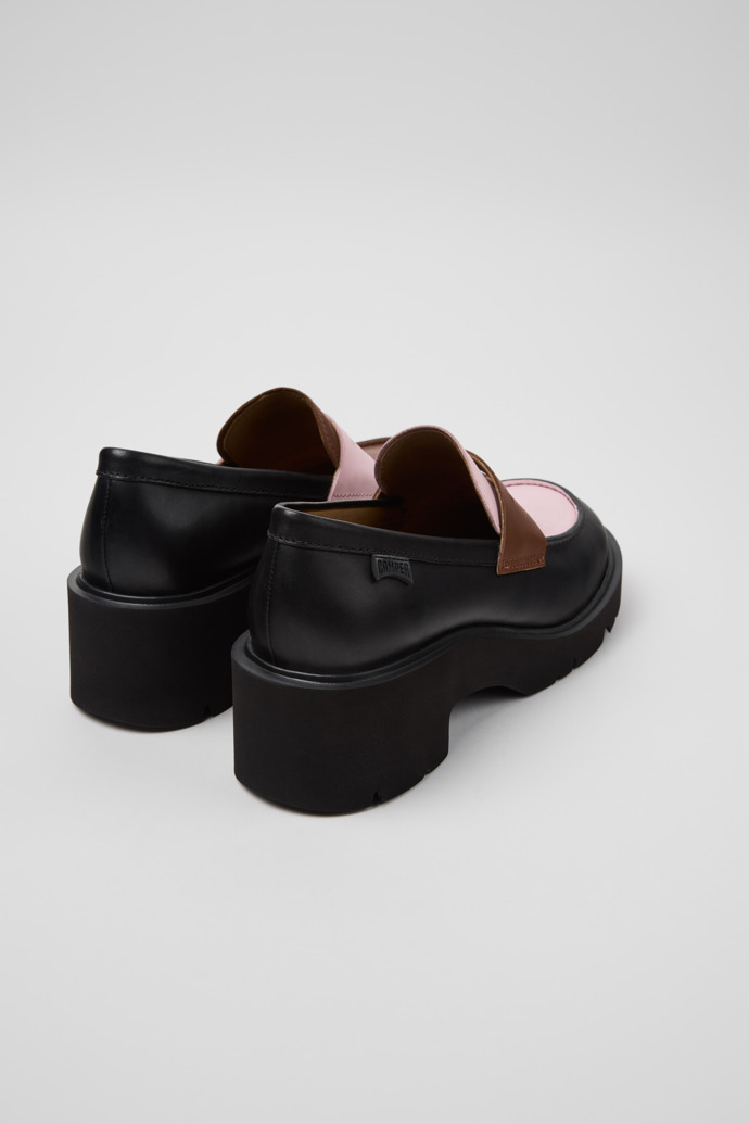 Back view of Twins Multicolor Leather Moccasins for Women.