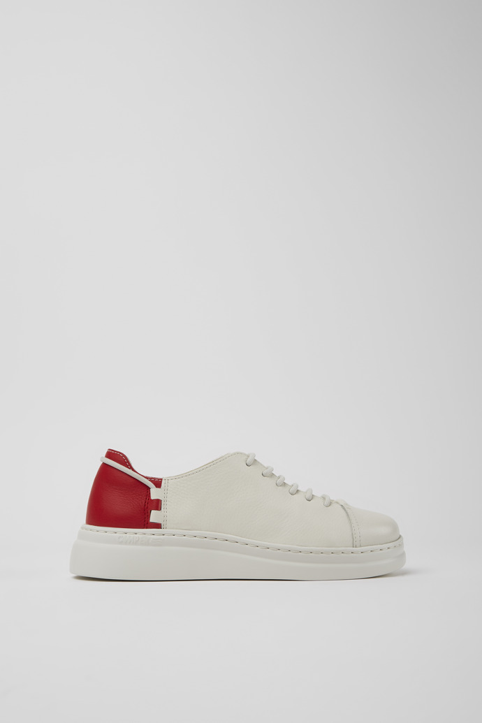 Side view of Twins White leather sneakers for women