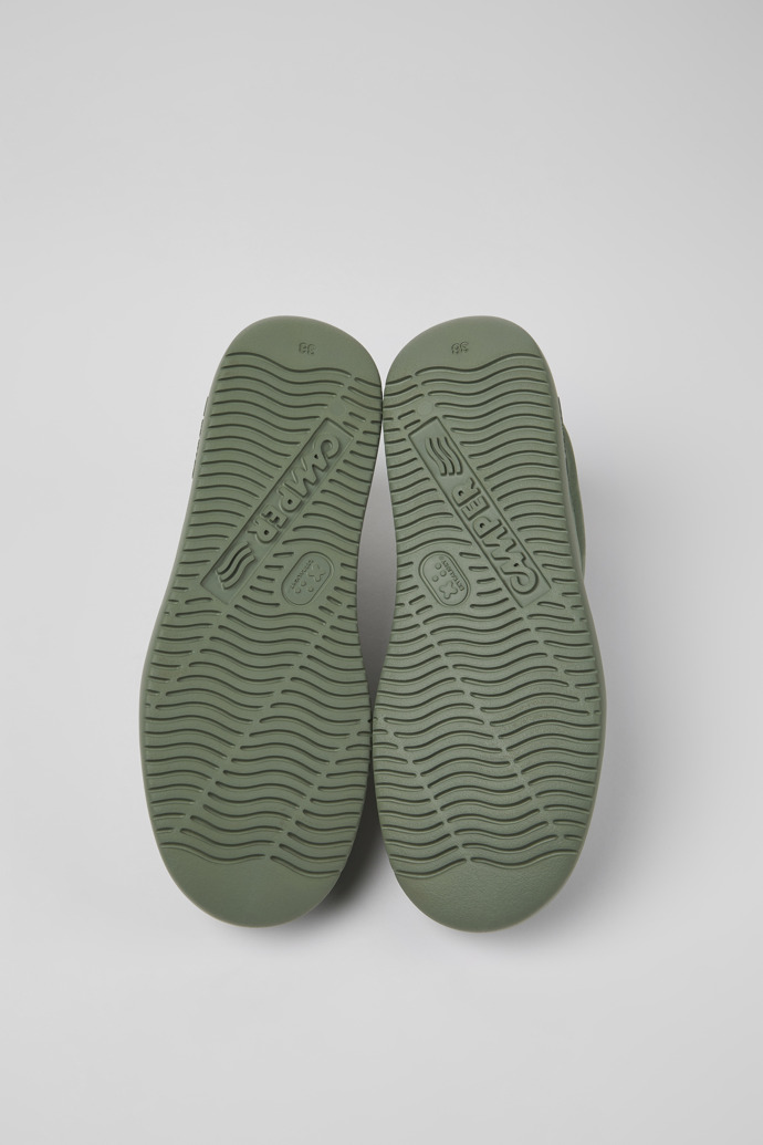 The soles of Runner K21 Green nubuck sneakers for women