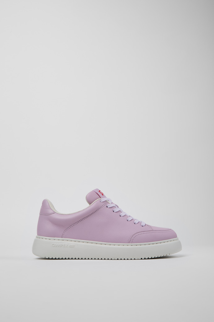Side view of Runner K21 Purple leather sneakers for women