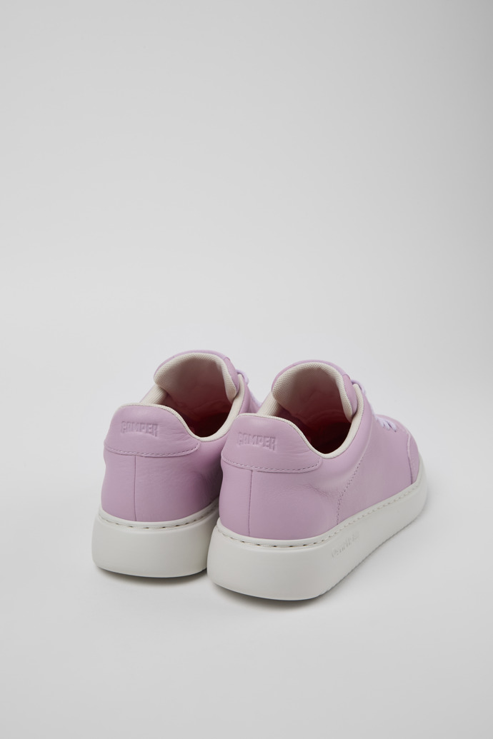 Back view of Runner K21 Purple leather sneakers for women
