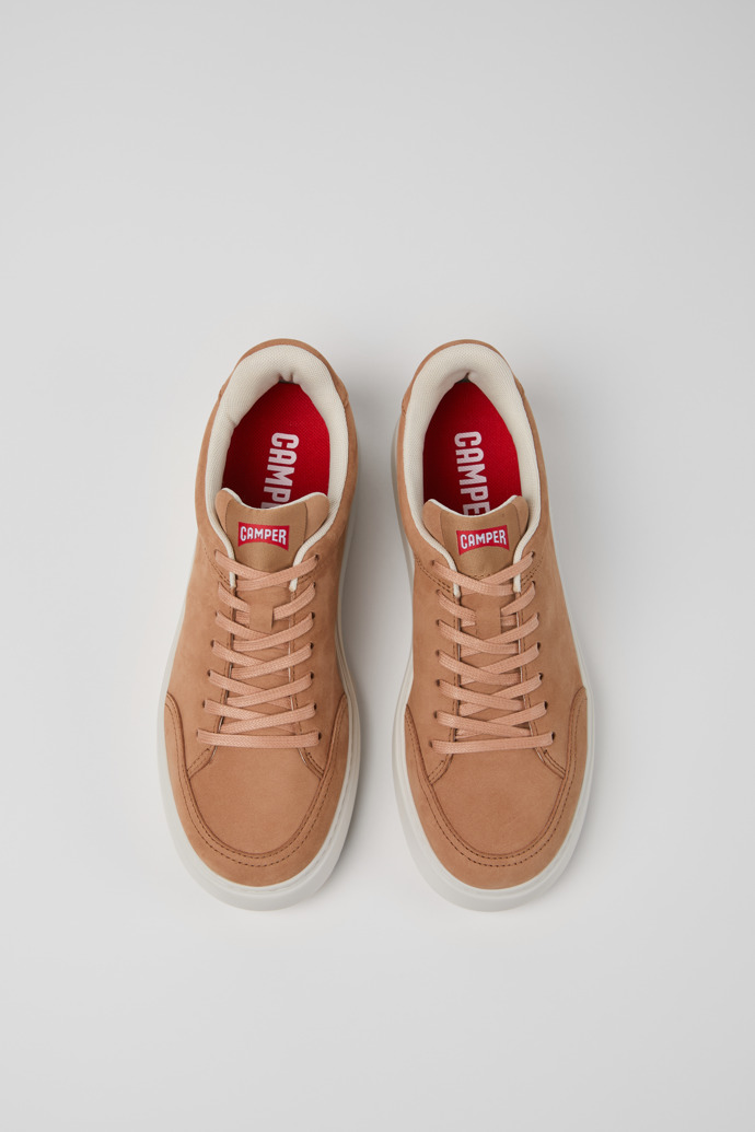 Overhead view of Runner K21 Nude Nubuck Women's Shoe.