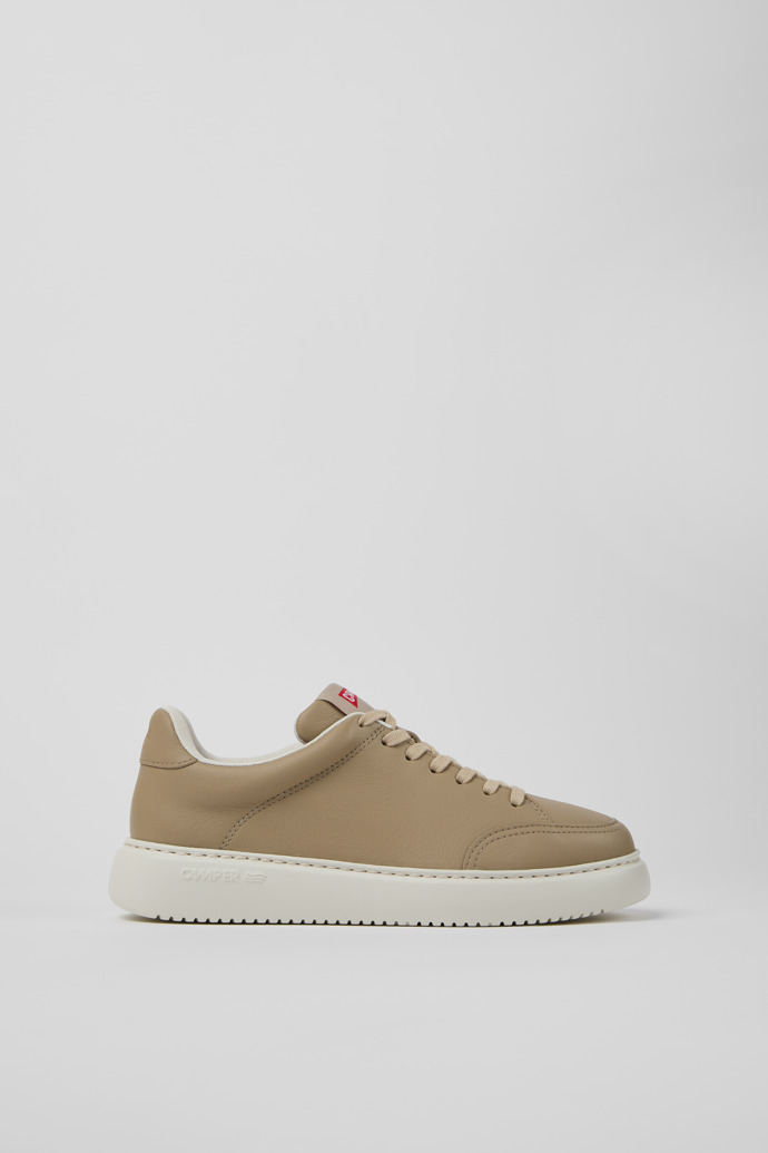 Runner K21 Zapatos de piel beige para mujer.