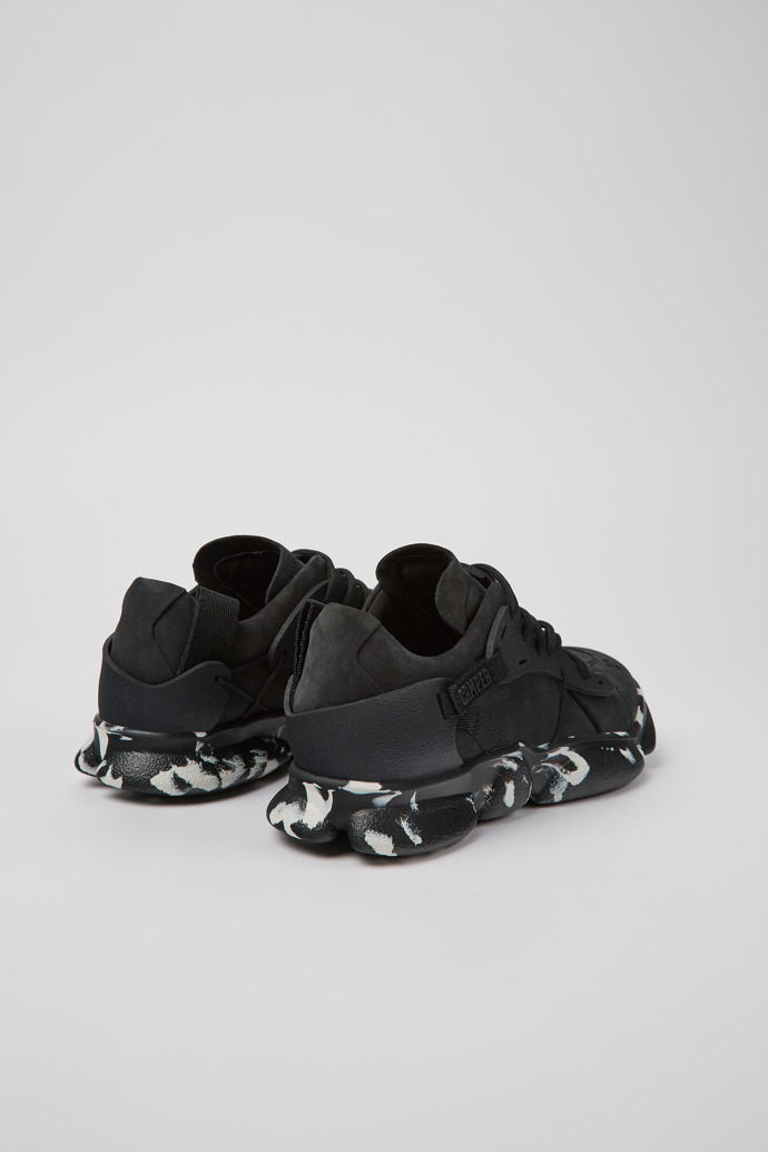 Back view of Karst Black Nubuck/Textile Sneaker for Women