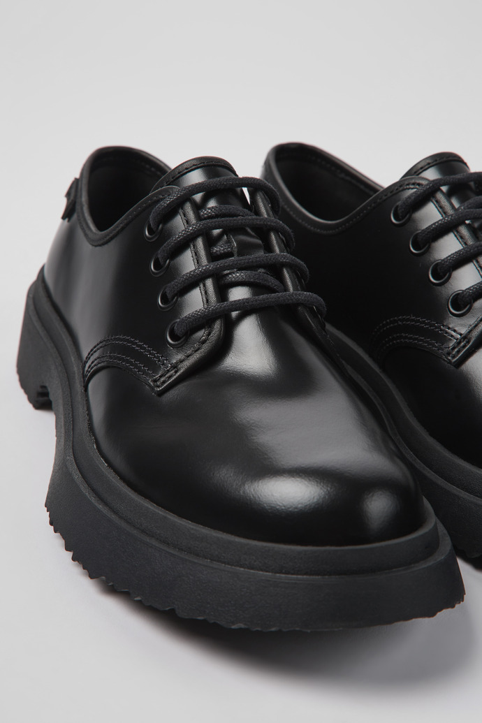 Close-up view of Walden Black leather shoes for women
