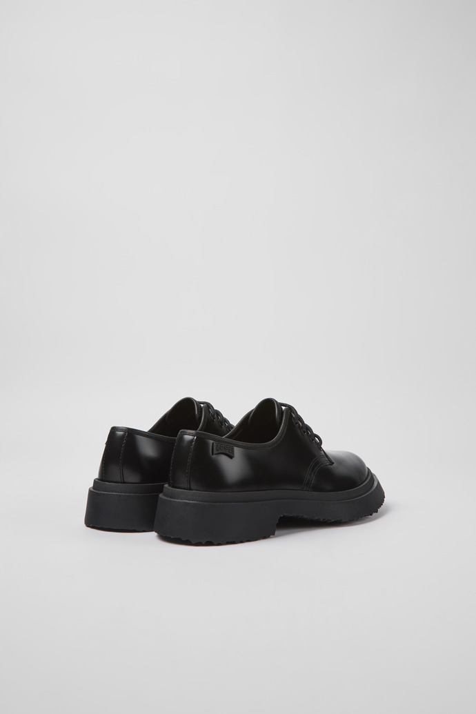 Back view of Walden Black leather shoes for women