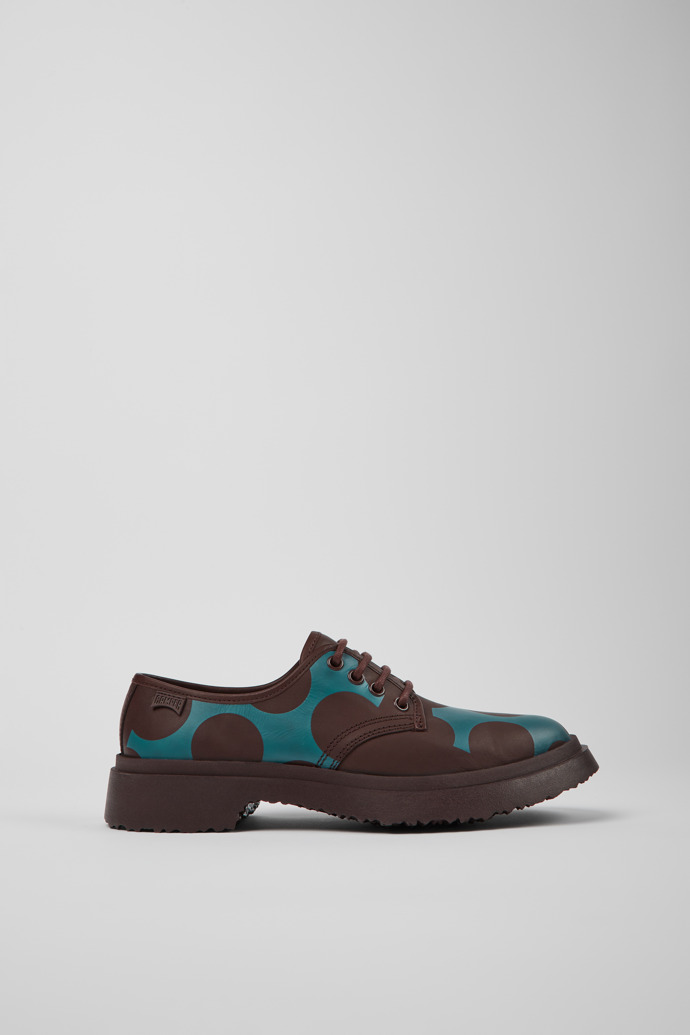 Twins Scarpa da donna in pelle bordeaux e blu