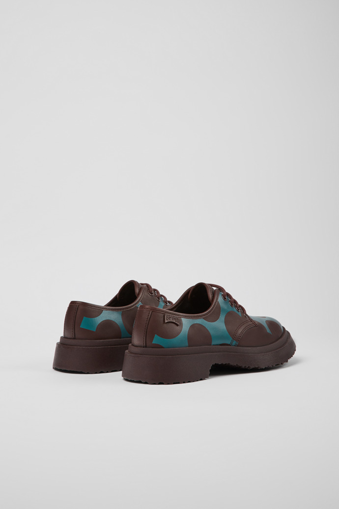 Twins Scarpa da donna in pelle bordeaux e blu