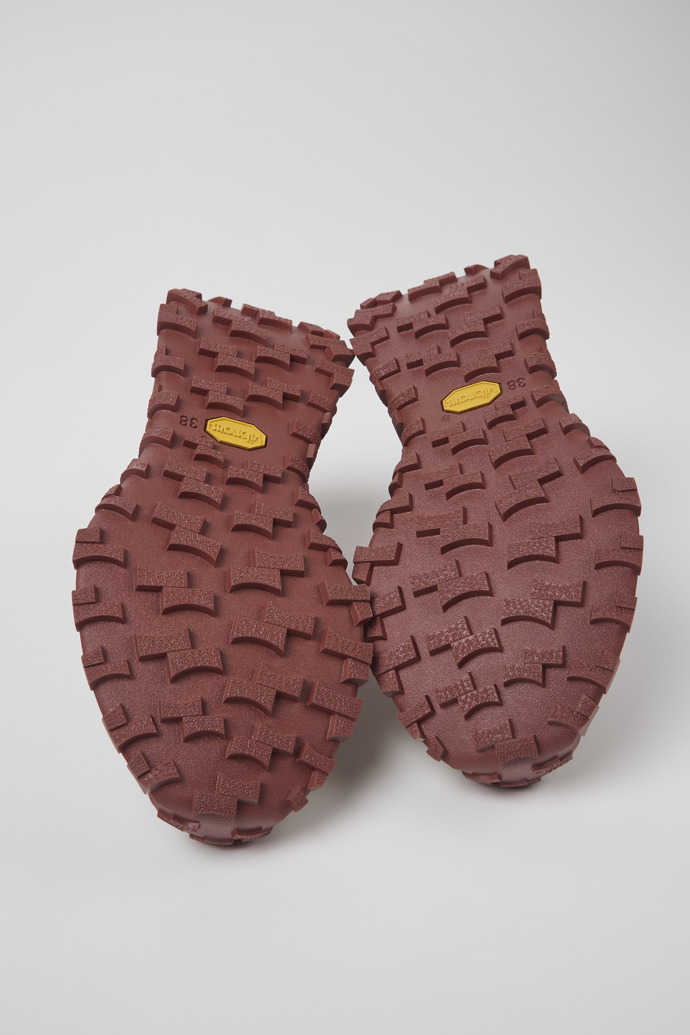 The soles of Drift Trail VIBRAM Red Textile/Nubuck Sneaker for Women