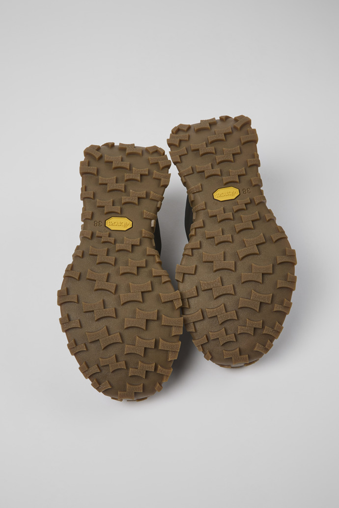 The soles of Drift Trail VIBRAM Black Textile/Nubuck Sneaker for Women