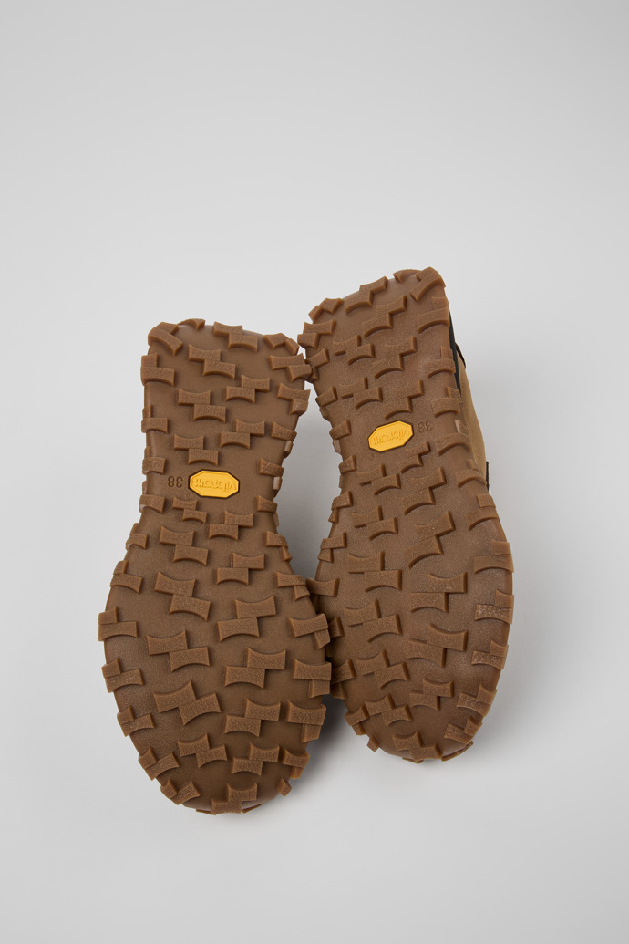The soles of Drift Trail VIBRAM Brown textile and nubuck sneakers for women