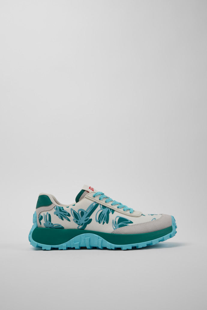 Side view of Drift Trail VIBRAM Multicolor Recycled PET and Nubuck Sneakers for Women.