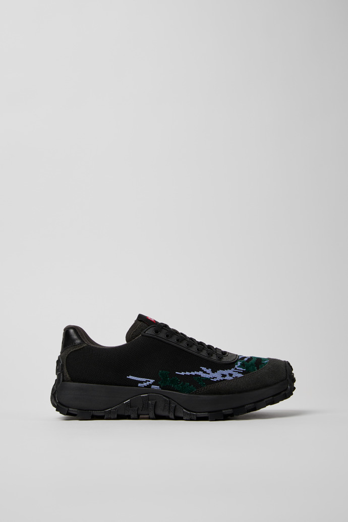 Side view of Twins Multicolor Recycled PET and Leather Sneakers for Women.