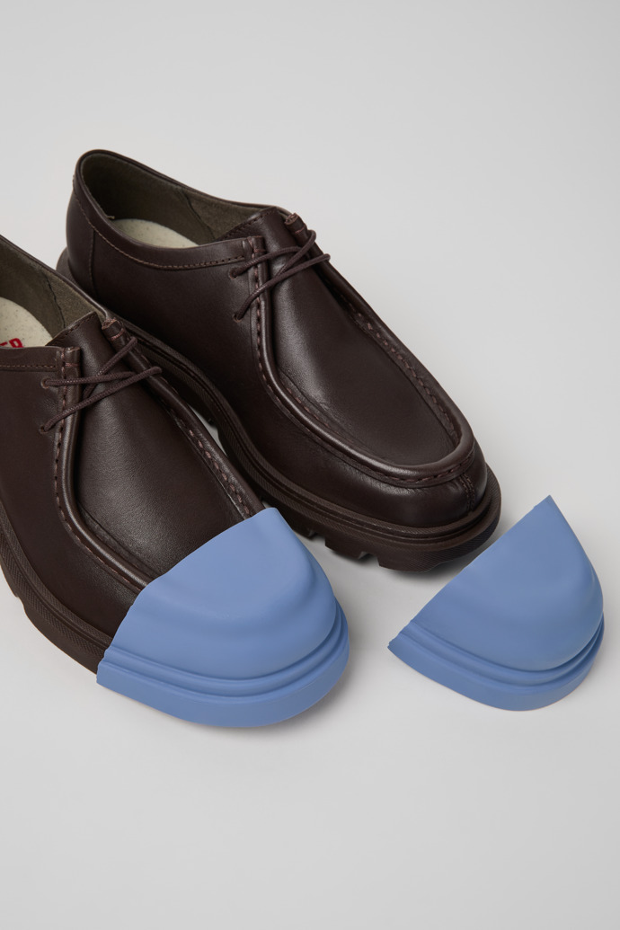 Junction Scarpe marroni in pelle da donna.