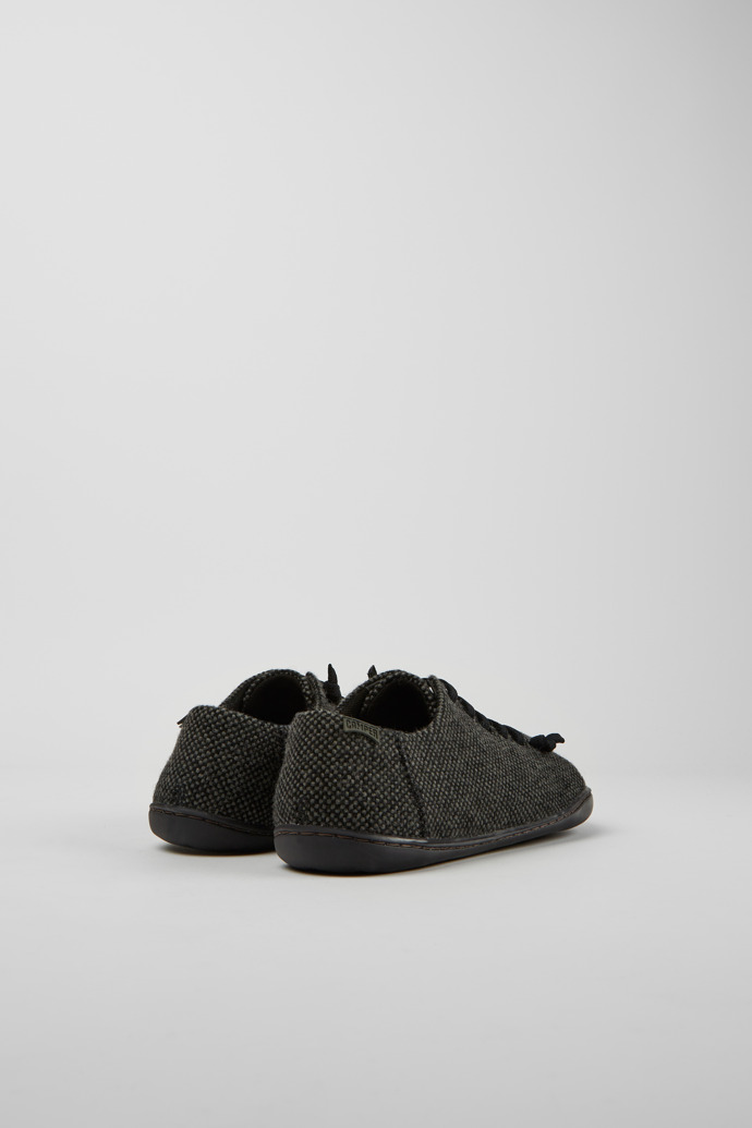 Back view of Peu Gray wool and viscose shoes for women