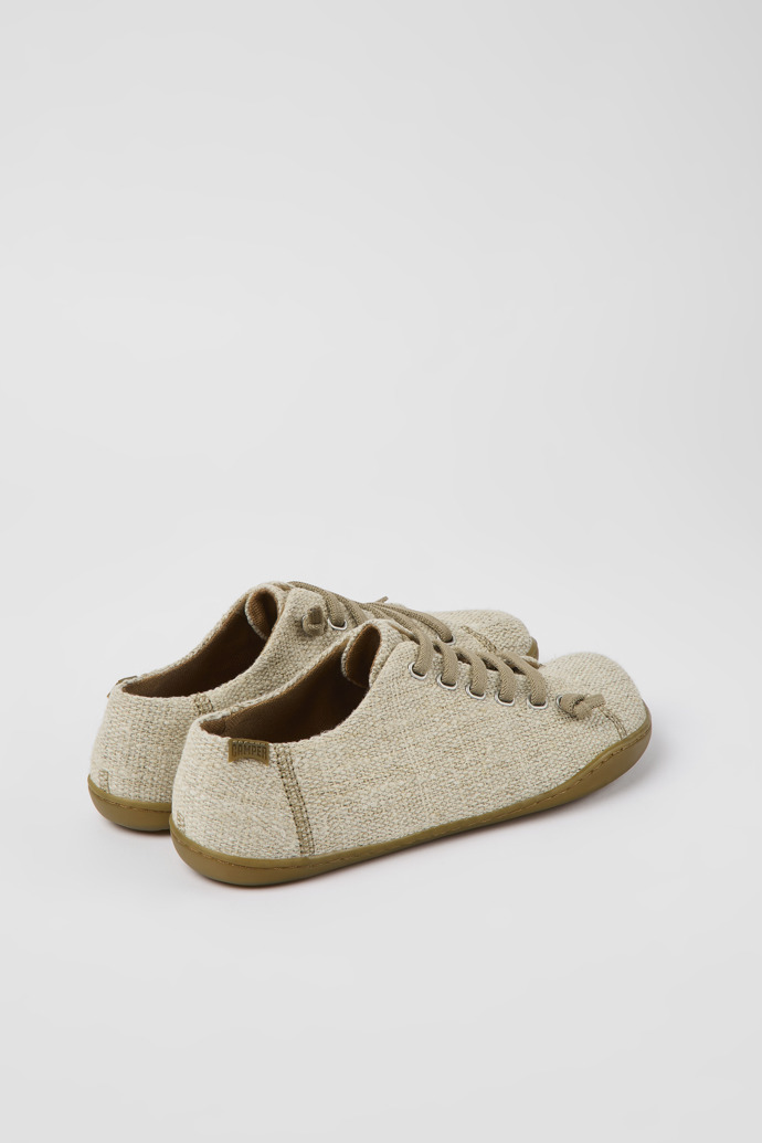 Back view of Peu Beige textile shoes for women