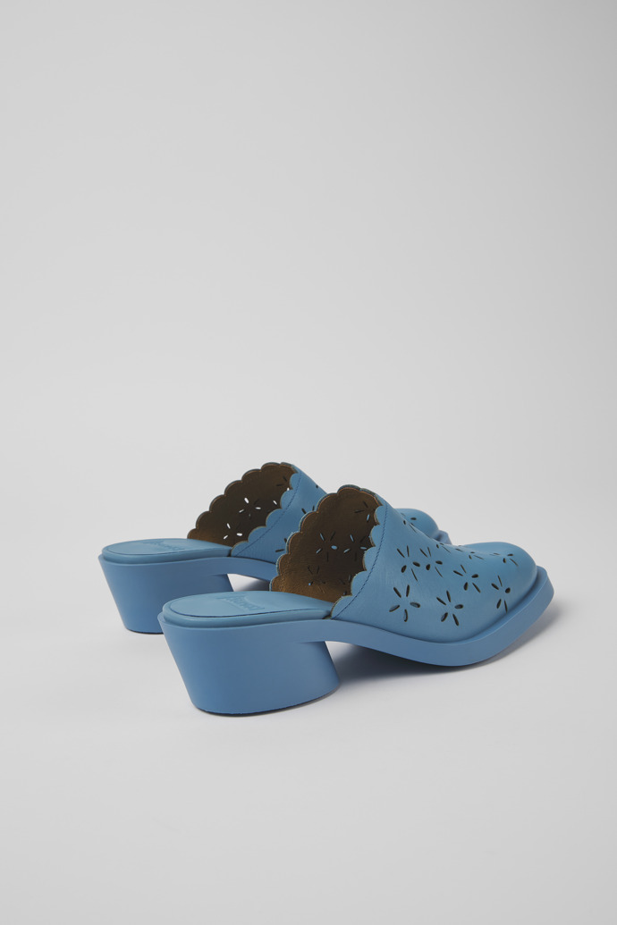Back view of Bonnie Blue leather mules for women