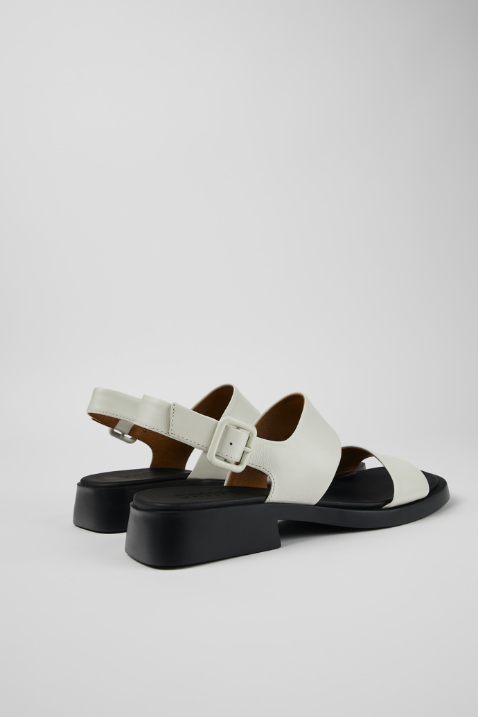Back view of Dana White Leather 2-Strap Sandal for Women