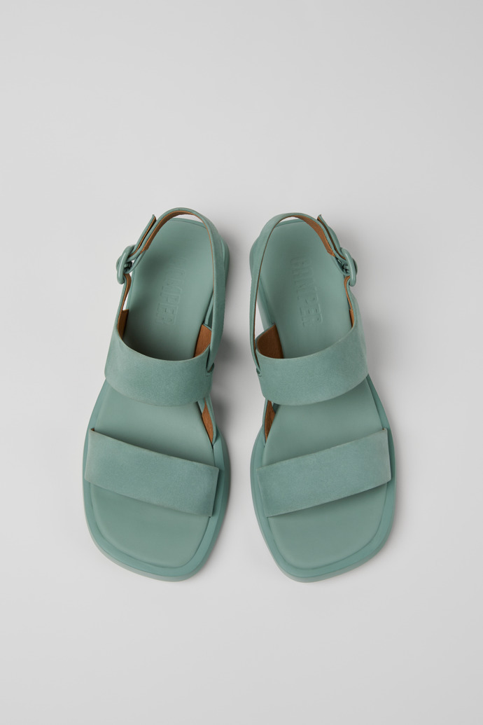 Dana Sandales en nubuck vert pour femme.