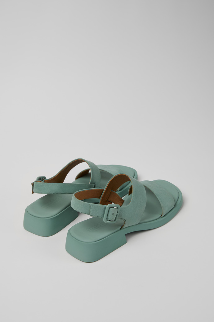 Back view of Dana Green Nubuck Sandals for Women.