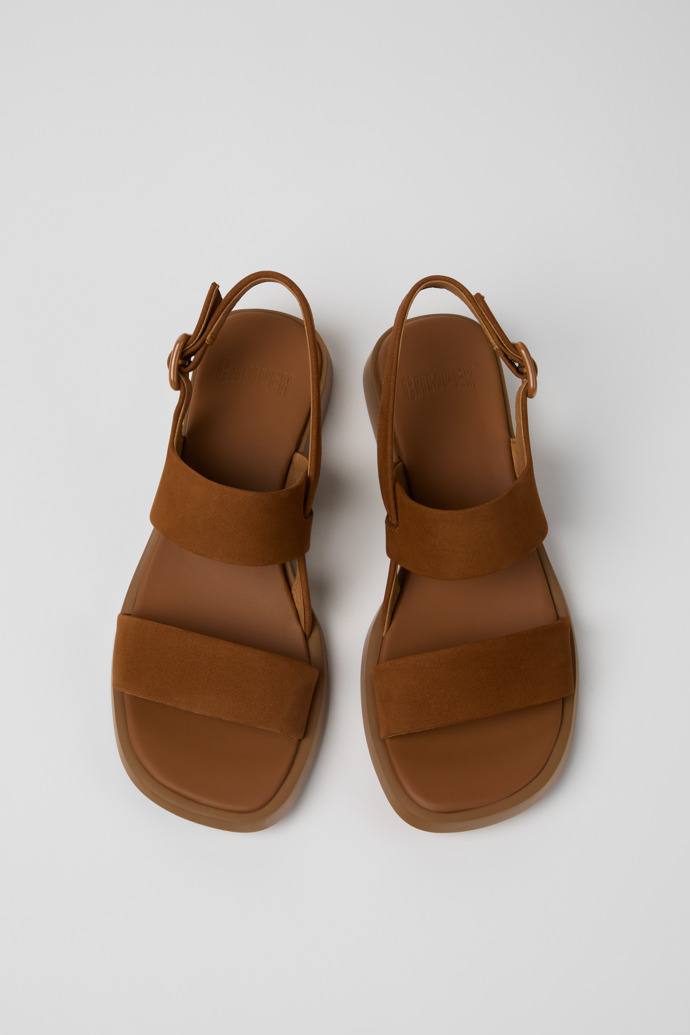 Dana Braune Nubukleder-Sandalen Für Damen.