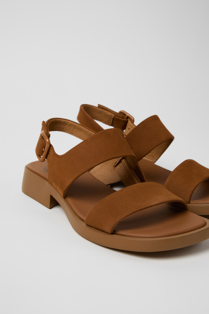 Dana Braune Nubukleder-Sandalen Für Damen.