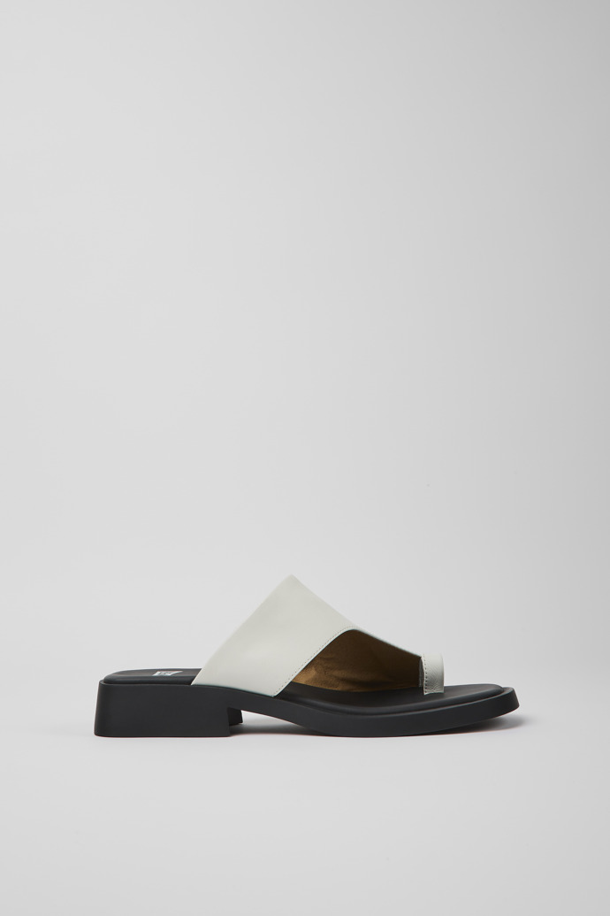 White leather sales slides womens