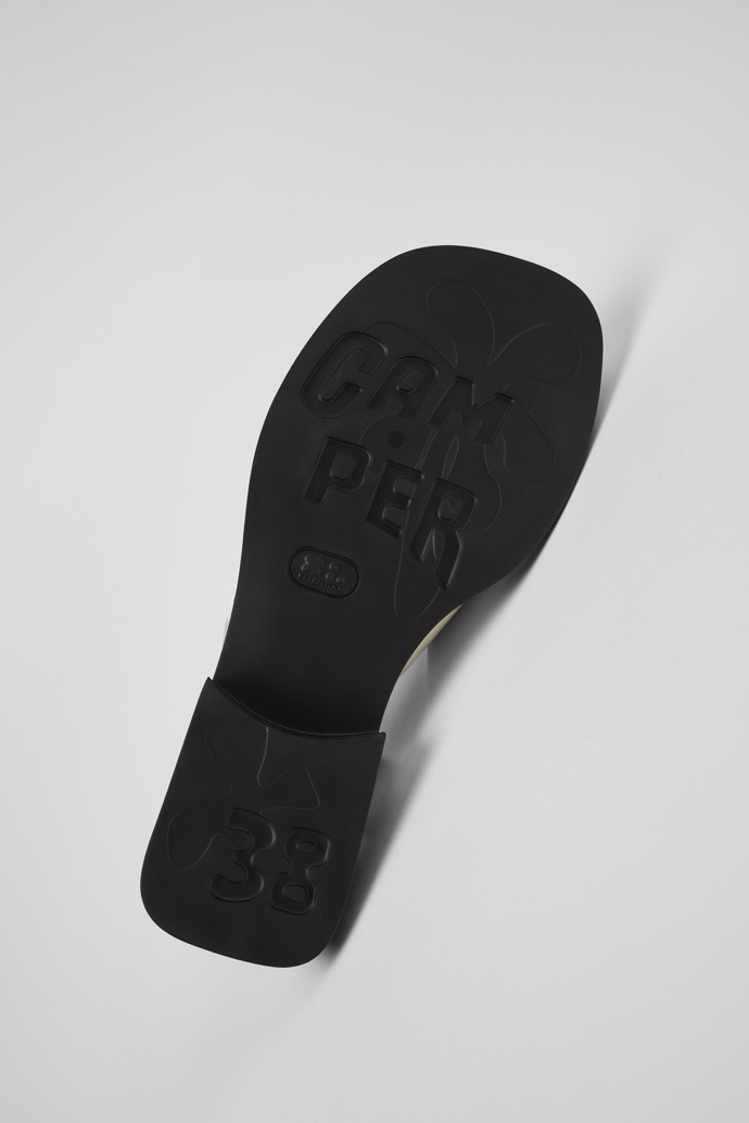 The soles of Dana White Leather Sandal for Women