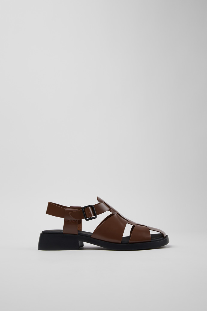 Dana Braune Ledersandalen Für Damen.
