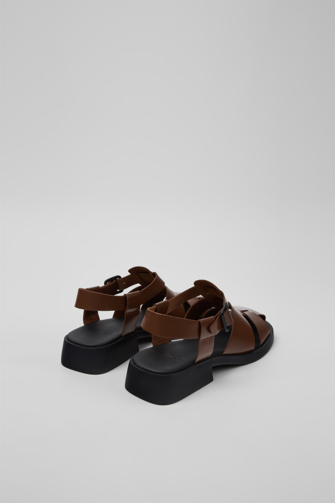 Dana Braune Ledersandalen Für Damen.