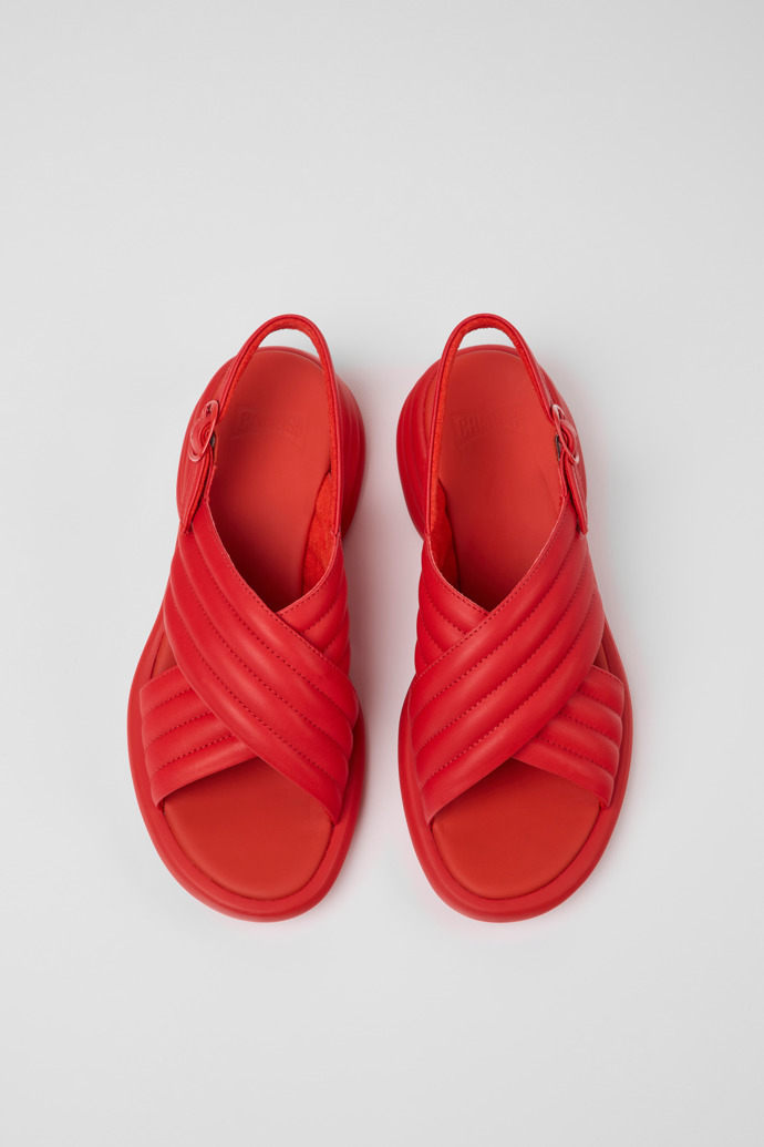 Spiro Sandálias em couro vermelhas para mulher