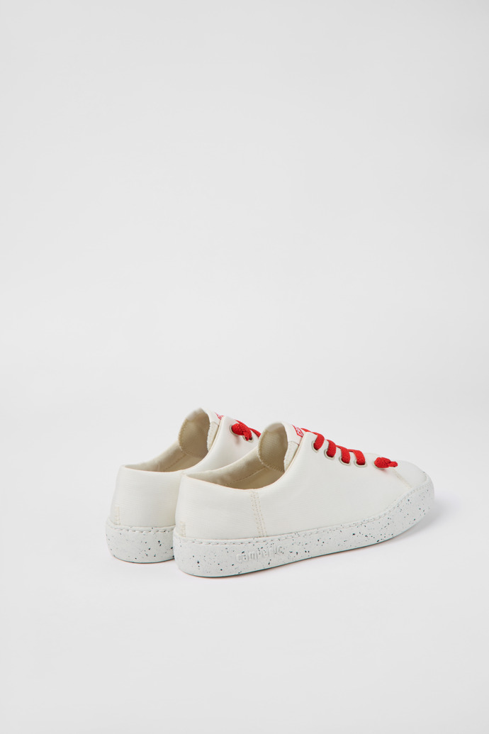 Back view of Peu Touring White textile sneakers for women